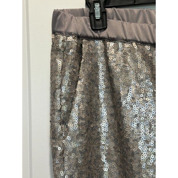 Chelsea28 Sequin Silver Pull-on Elastic Waist Pants Size Medium - Picture 8 of 8